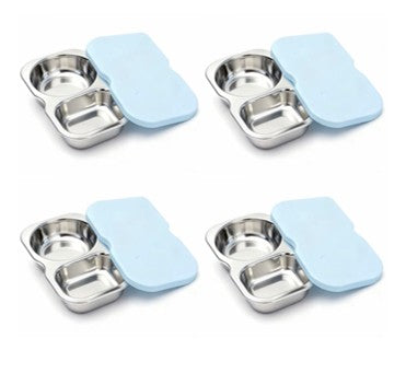 *PREORDER* 4 PACK Stainless Steel Snack Container with Silicone Lid
