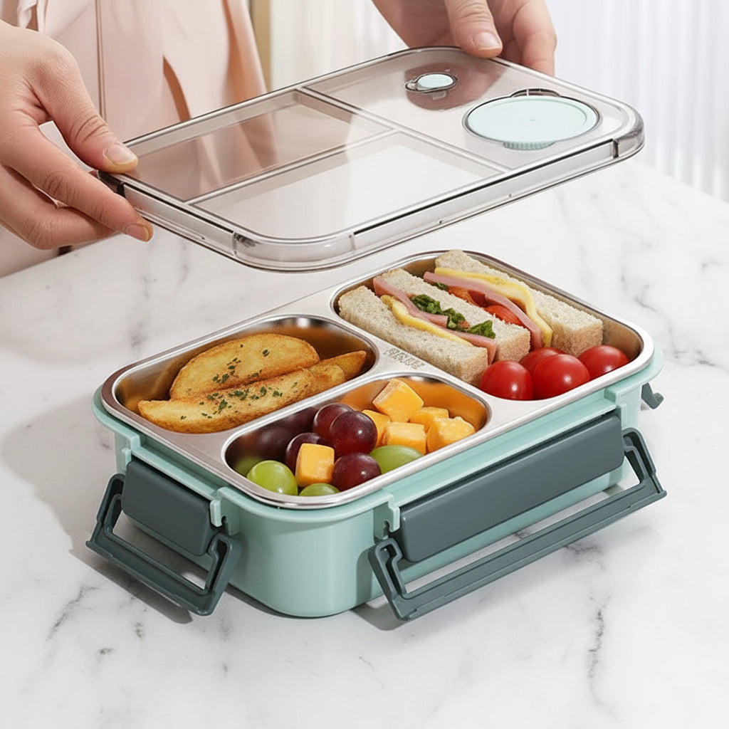 *PREORDER* 3- Compartment Stainless Steel Lunchbox