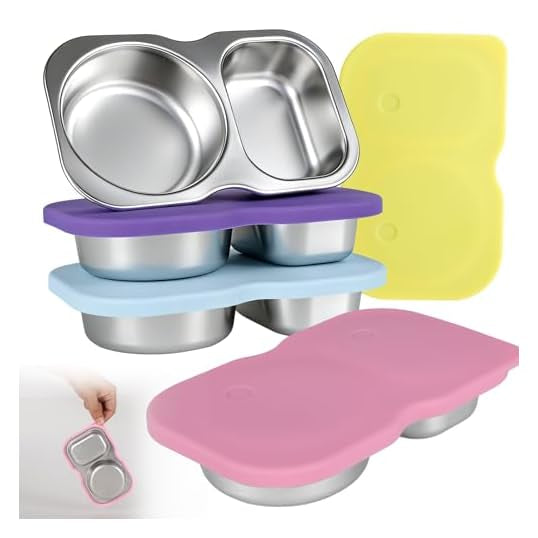 *PREORDER* 4 PACK Stainless Steel Snack Container with Silicone Lid