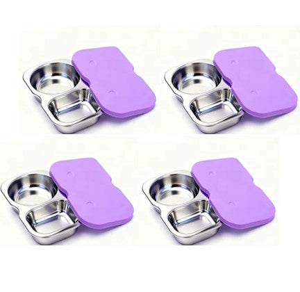 *PREORDER* 4 PACK Stainless Steel Snack Container with Silicone Lid