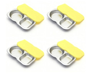 *PREORDER* 4 PACK Stainless Steel Snack Container with Silicone Lid